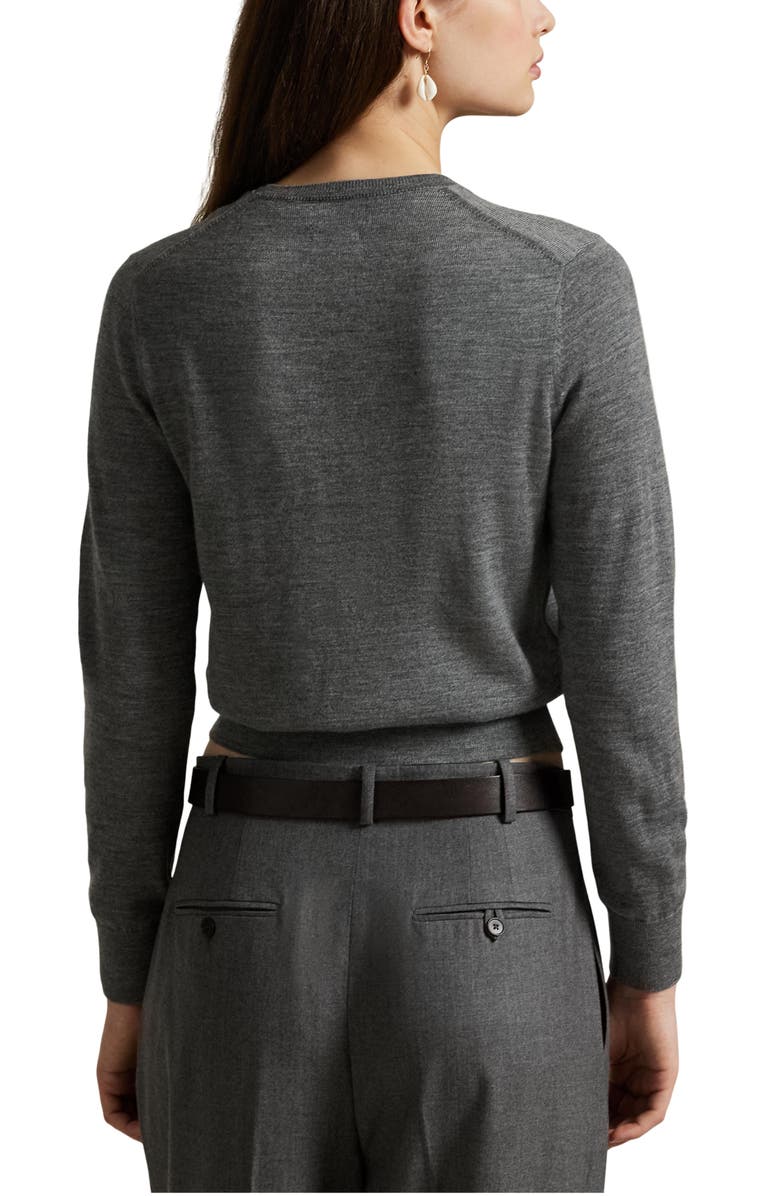 Polo Ralph Lauren Merino Wool Sweater, Alternate, color, Flannel Heather Grey