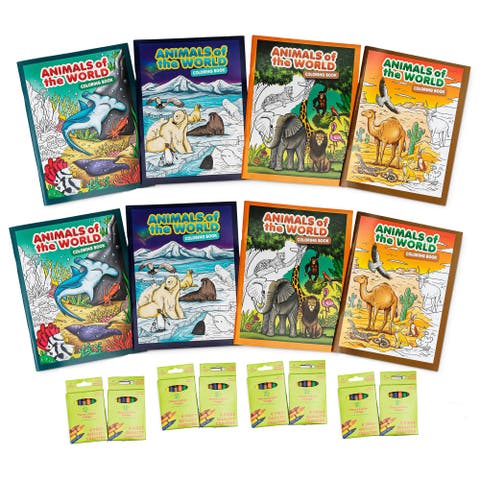 Animals of The World Coloring Books 16 Piece Bundle