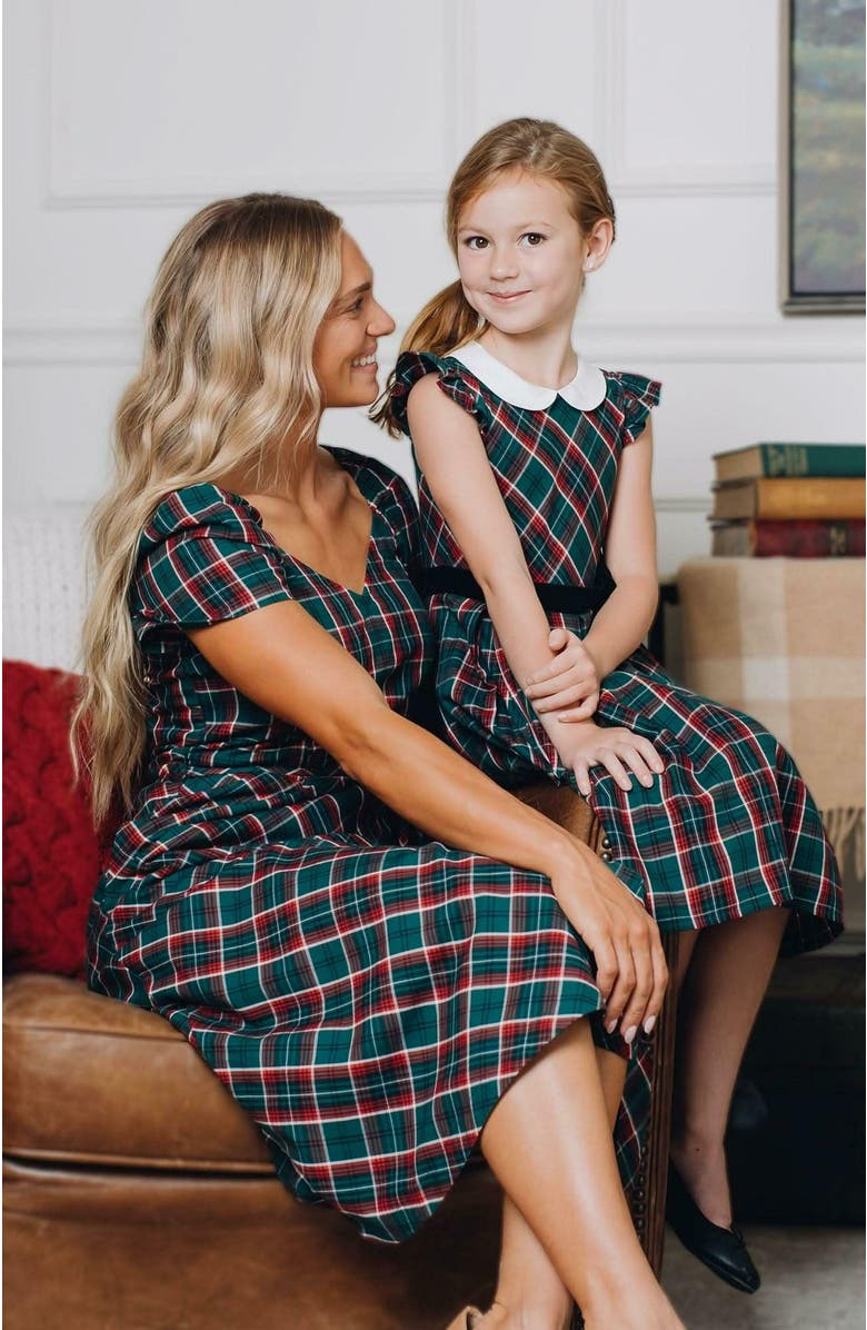 Hope & Henry Girls' Organic Peter Pan Collar Party Dress, Kids, Alternate, color, 