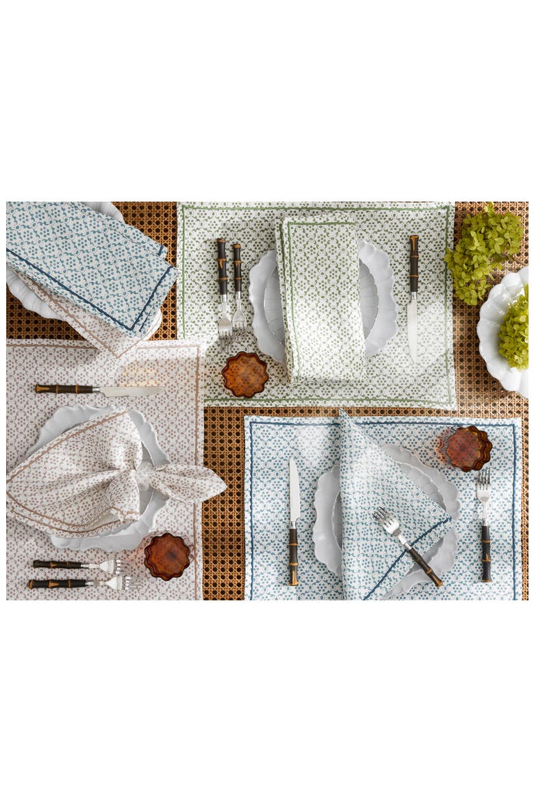Laksha Set of 4 Linen Placemats, Alternate, color, CLOVER