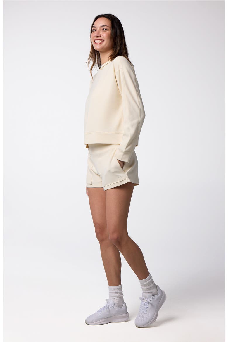 Women's Active Lifestyle You Know You Play Cropped Crew Sweatshirt, Alternate, color, Ivory