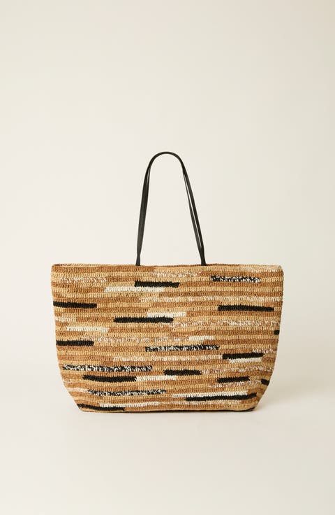 【BTB Los Angeles】Beach To Bar Tote かごバッグ トート セール】BTB LOS ANGELS:マルチ かご トート（かごバッグ