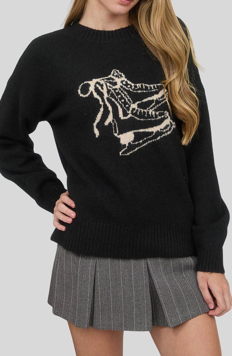 Blu Pepper Skate Sweater, Main, color, Black