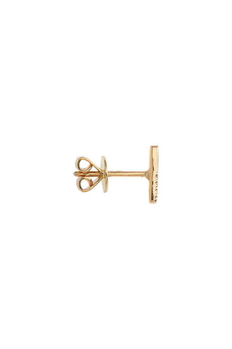 Sylvie Pavé Diamond Bar Stud Earrings, Alternate, color, YELLOW GOLD