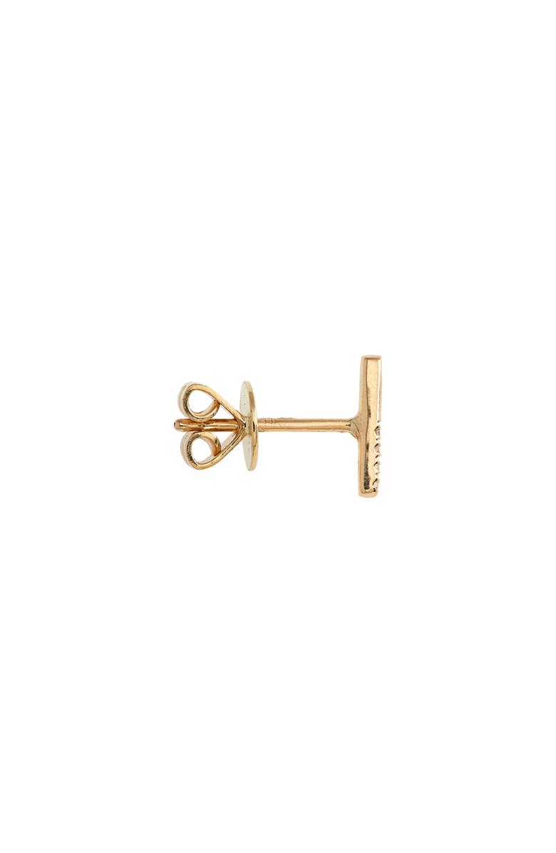 Dana Rebecca Designs Sylvie Pavé Diamond Bar Stud Earrings, Alternate, color, Yellow Gold