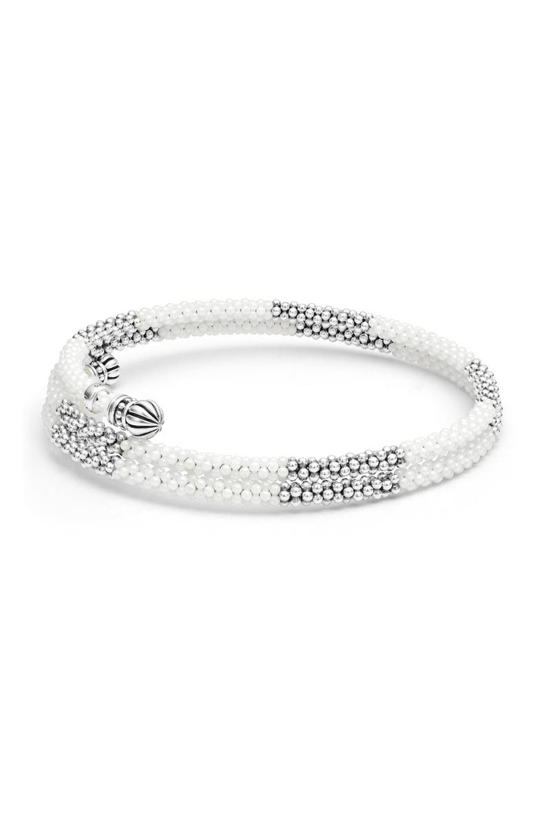 LAGOS White Caviar Coil Bangle, Alternate, color, 