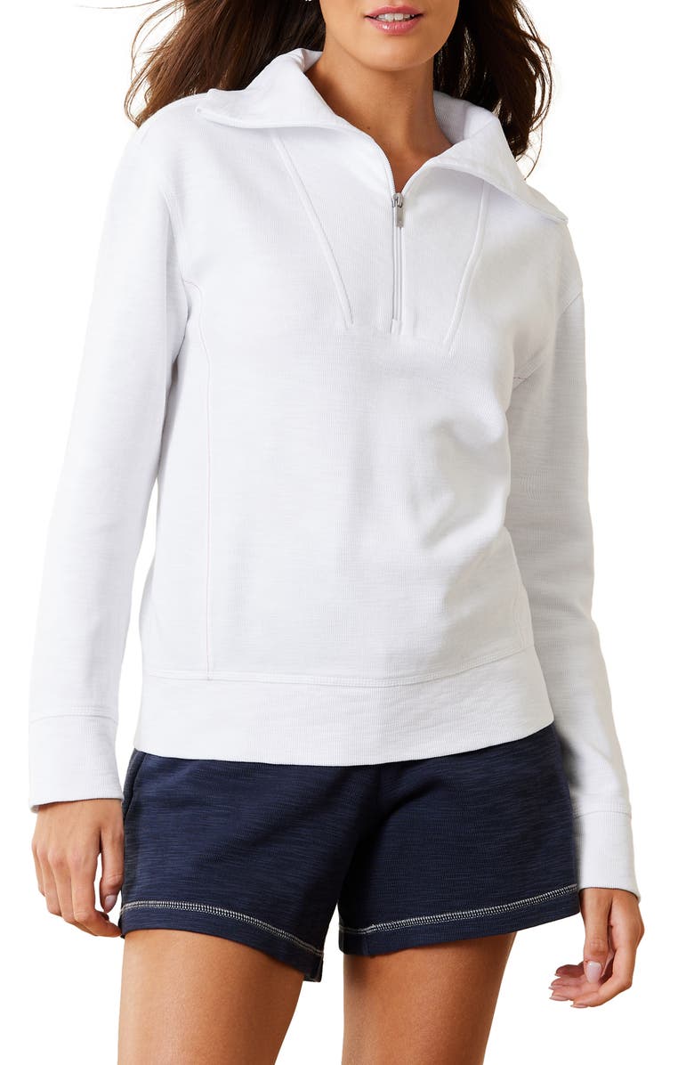 Tommy Bahama Tobago Bay Cotton Blend Half Zip Pullover, Main, color,