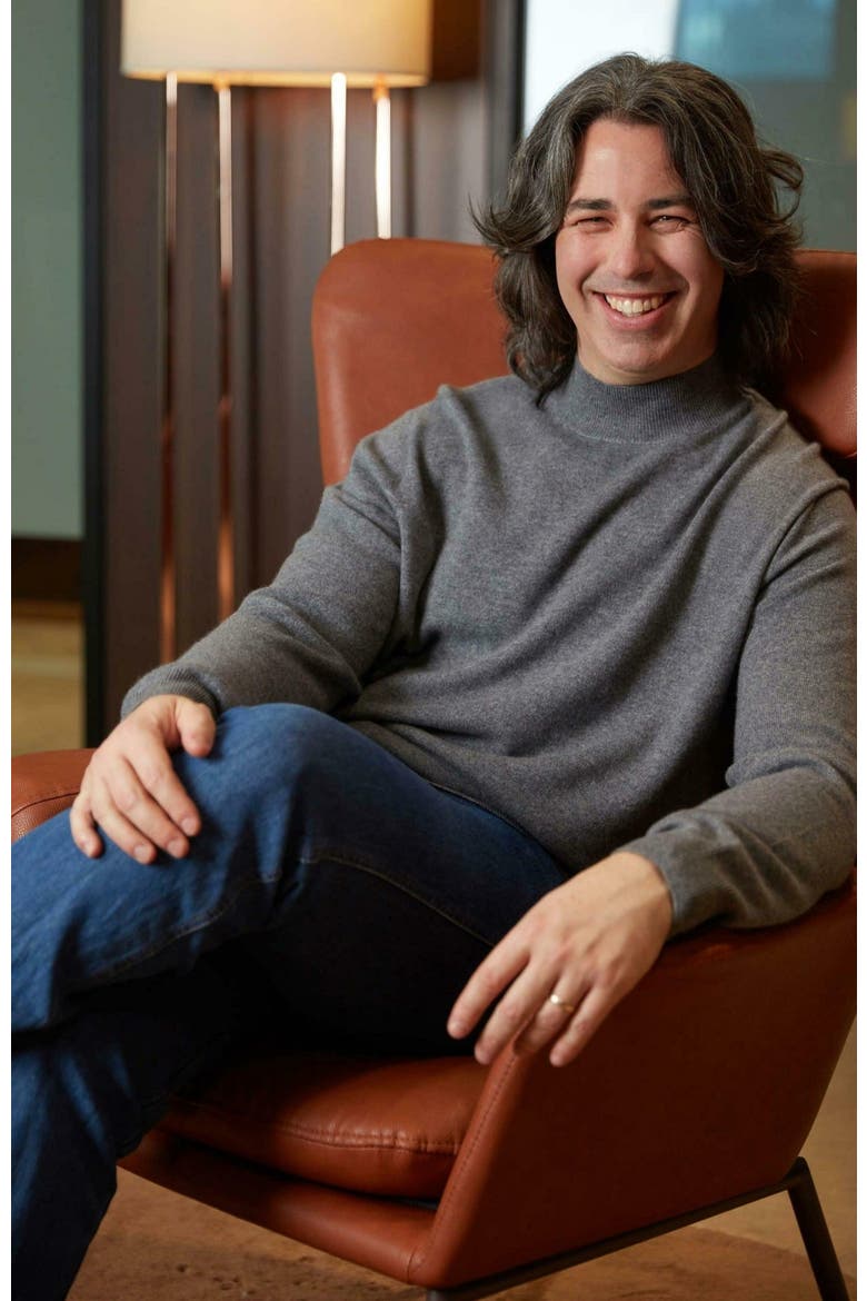 Essential Mock Neck Cashmere Sweater, Alternate, color, dim gray