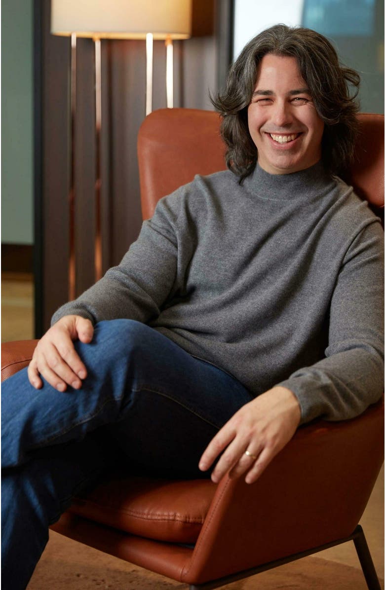 Gobi Cashmere Essential Mock Neck Cashmere Sweater, Alternate, color, Dim Gray