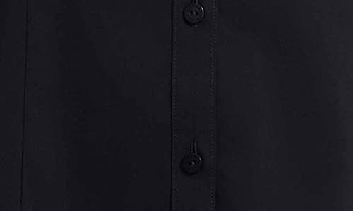 Foxcroft June Stretch Cotton Blend Button-up Shirt In Black
