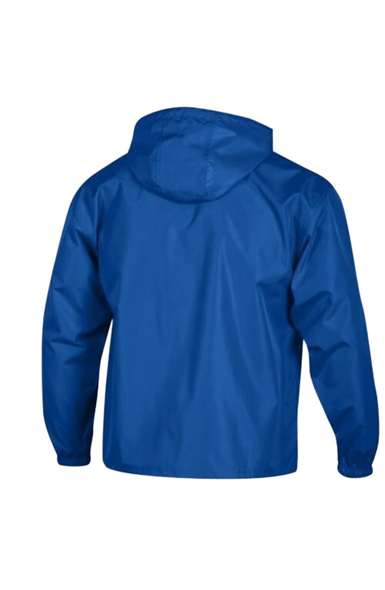 Champion Men's Champion Royal New York Giants Packable Hooded Windbreaker Half-Zip Jacket, Alternate, color, Royal