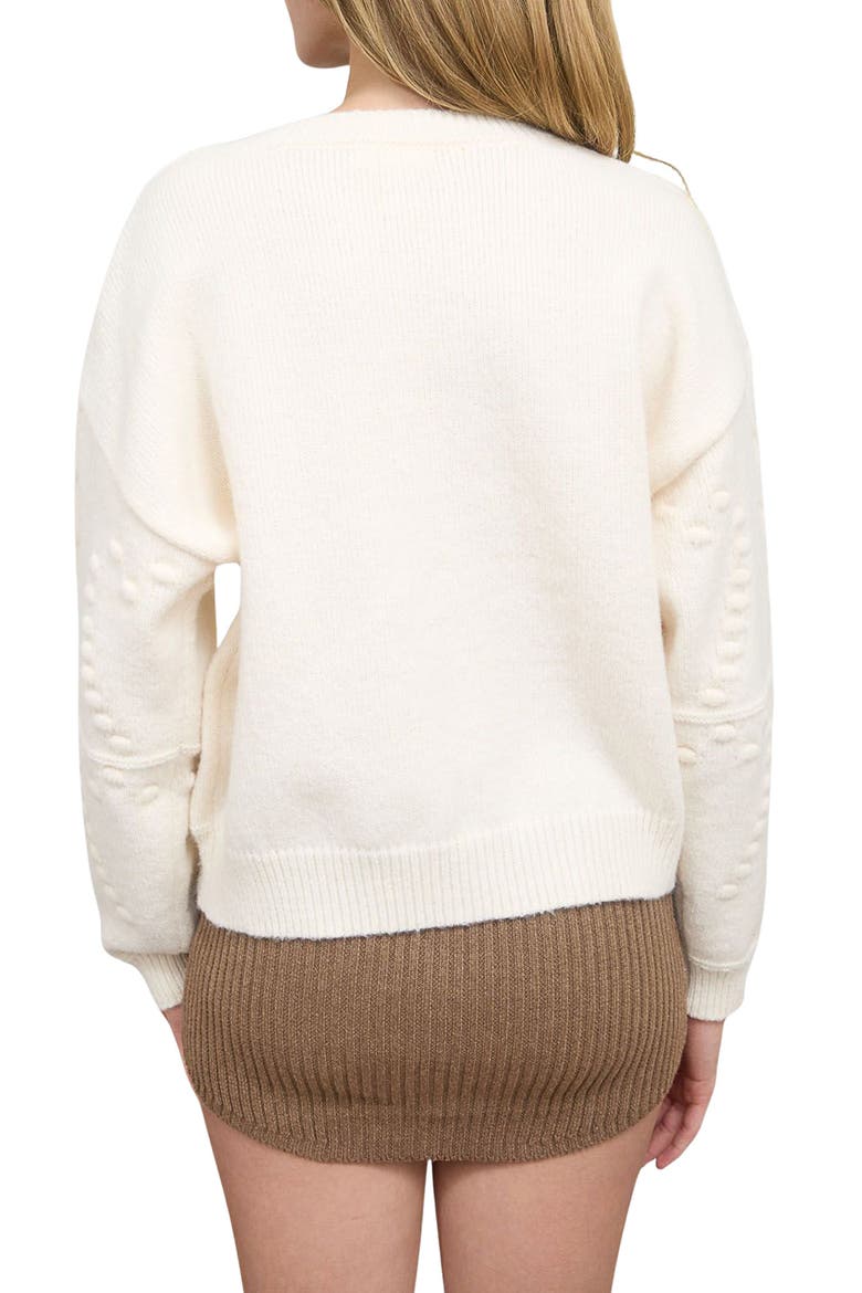 Pompom Sweater, Alternate, color, OATMEAL