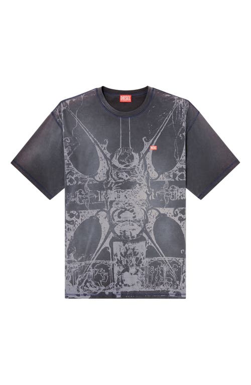 Diesel T-shirt With Tonal Medieval Print