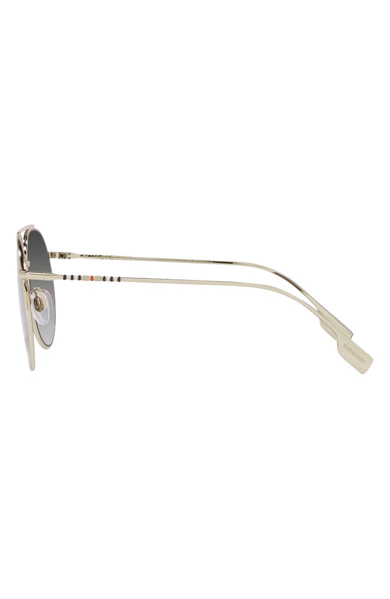 Burberry 61mm Aviator Sunglasses, Alternate, color, Lt Gold