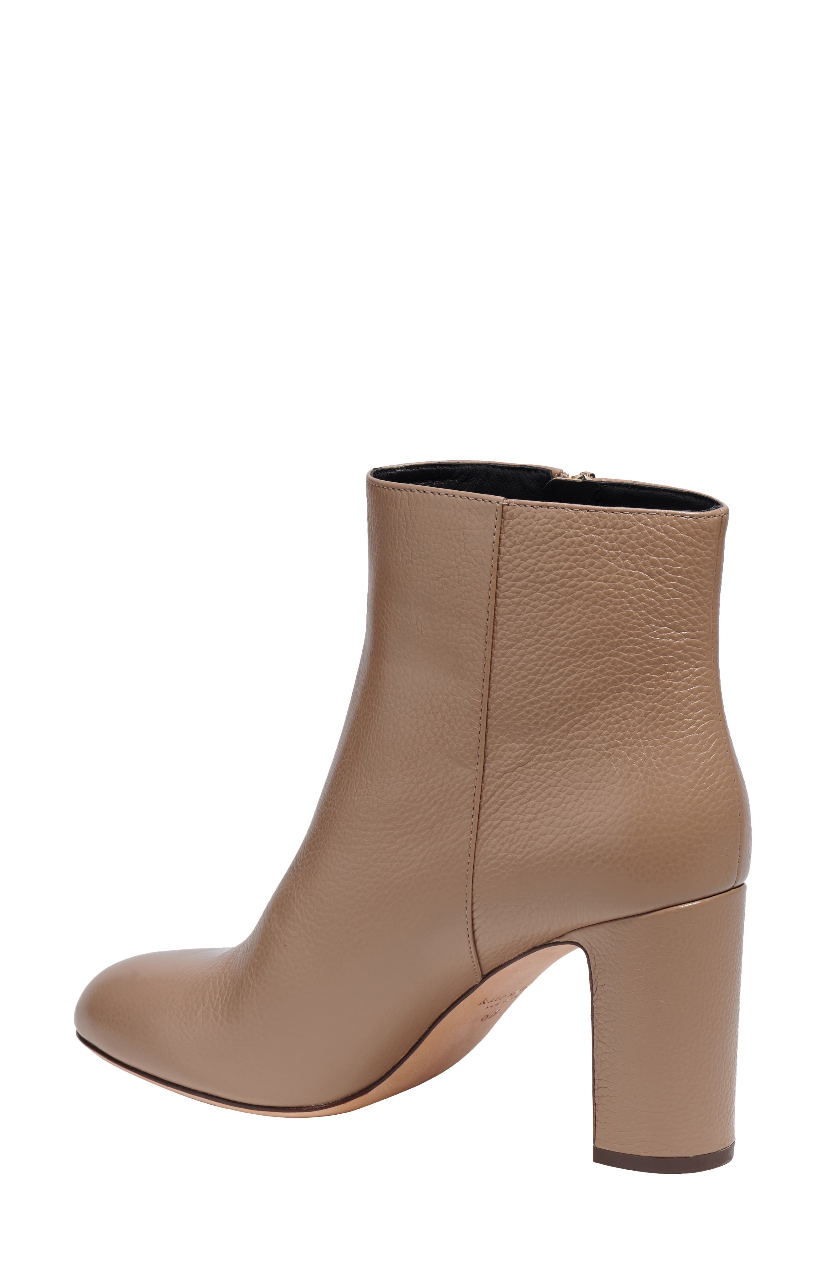 knott zip bootie, Alternate, color, RUSTIC BROWN