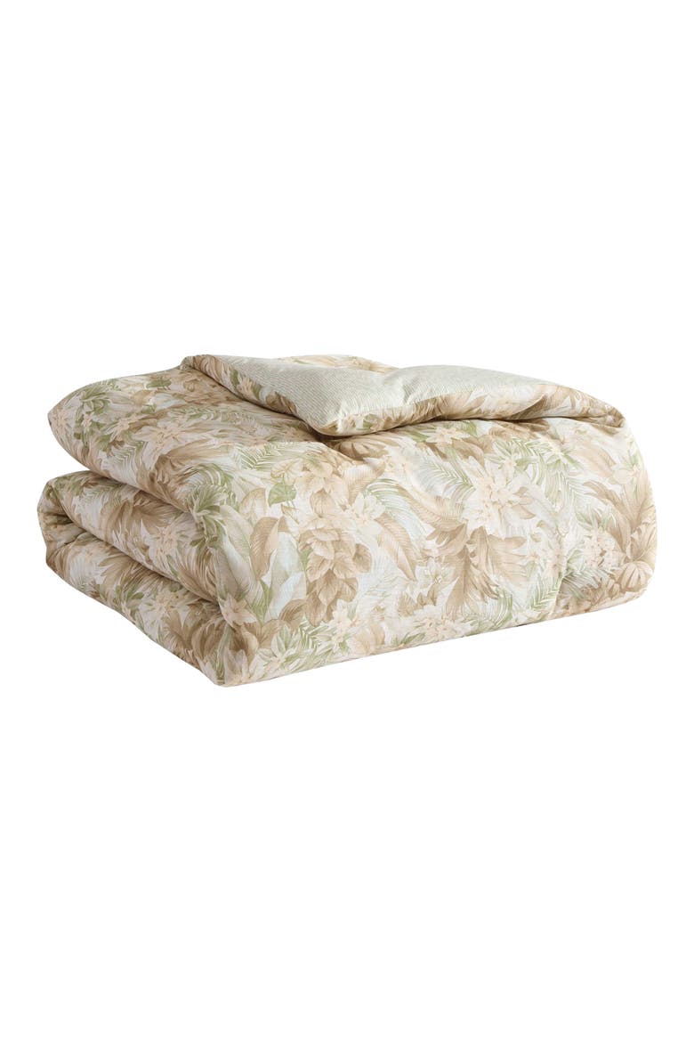 Palm Paradise Cotton Slub Comforter & Sham Set, Alternate, color, LIGHT / MEDIUM GREEN