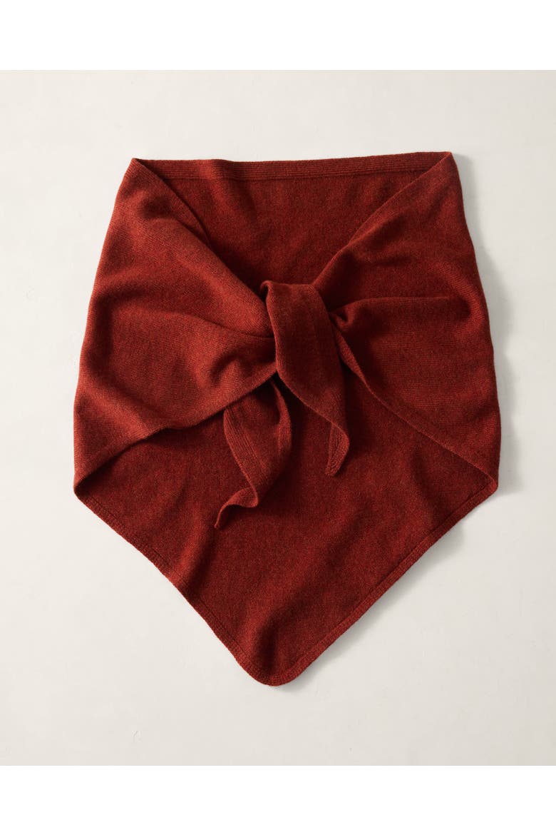 Cashmere Oversized Triangle Scarf, Main, color, Saffron Hthr