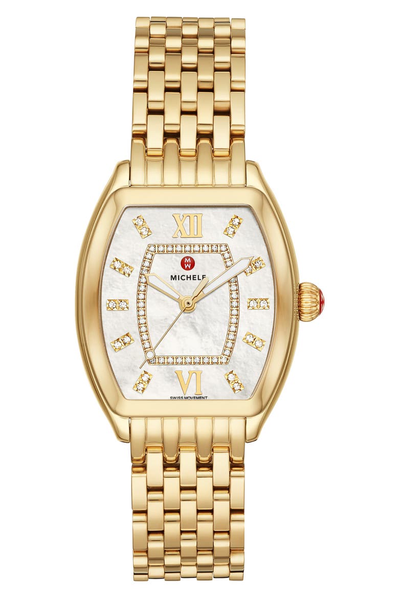 Relevé Diamond Dial Watch Head & Interchangeable Bracelet, 31mm x 32mm, Main, color, GOLD