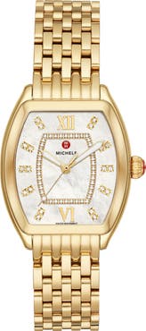 MICHELE Relevé Diamond Dial Watch Head & Interchangeable Bracelet, 31mm x 32mm