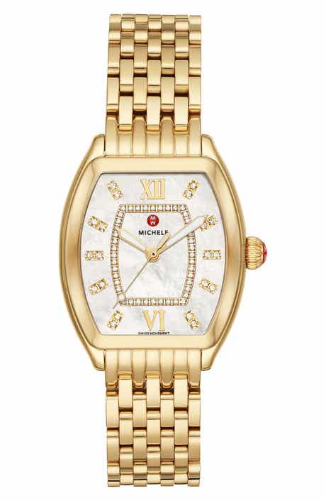 MICHELE Relevé Diamond Dial Watch Head & Interchangeable Bracelet, 31mm x 32mm