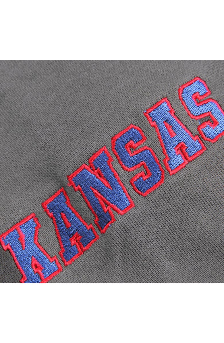 STADIUM ATHLETIC Youth Stadium Athletic Charcoal Kansas Jayhawks Big Logo Pullover Hoodie, Alternate, color, Charcoal