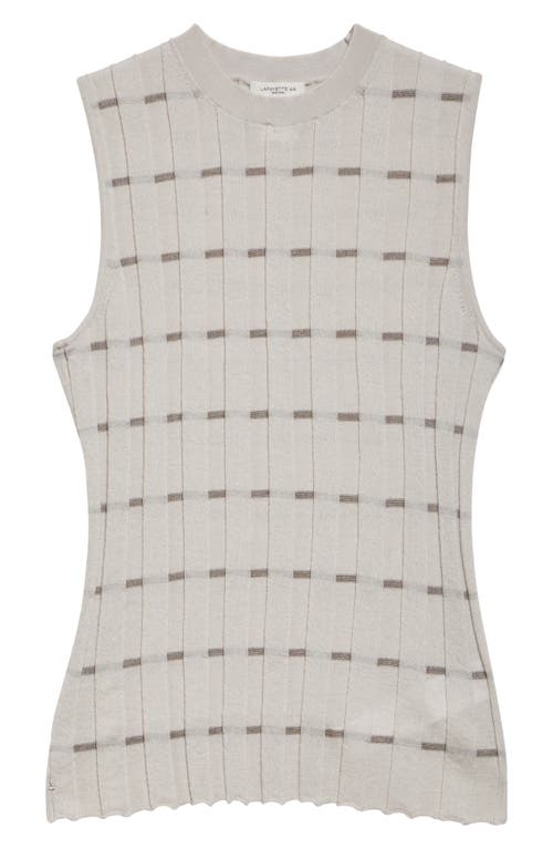 Lafayette 148 New York Plaited Stripe Cashmere Rib Shell