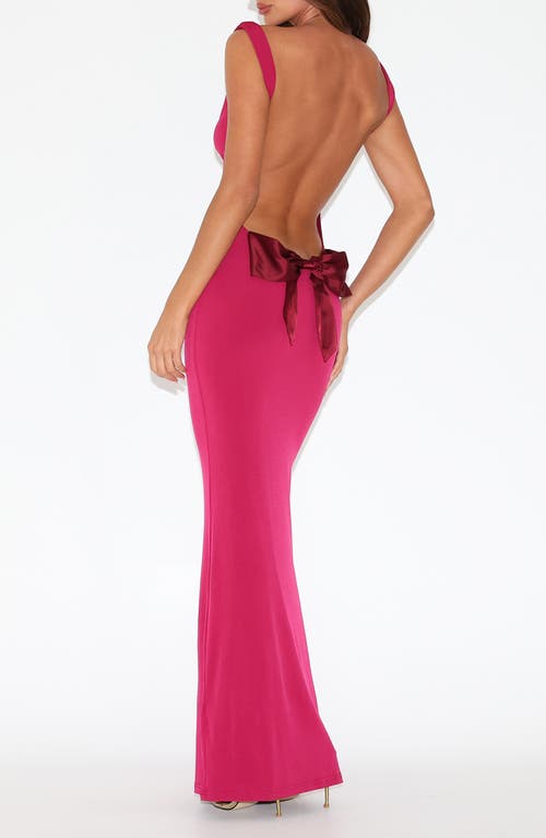 Tiger Mist Zita Open Back Evening Dress In Pink