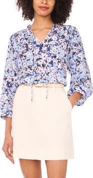 Vince Camuto Floral Peasant Blouse