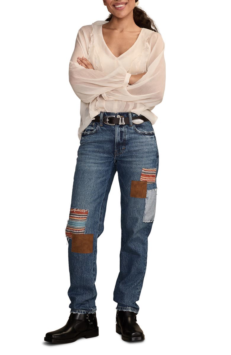 Lucky Brand Legend Mr Boy Patchwork Straight Leg Jeans, Alternate, color, Jamboree Wash