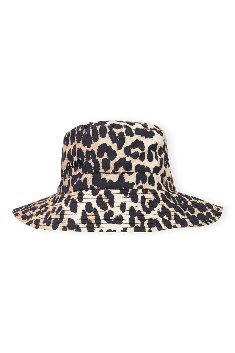 Print Poplin Bucket Hat, Main, color, LEOPARD