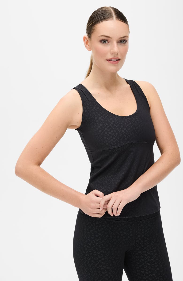 Elastique Athletics The Fierce Tank, Main, color, Black Cheetah Print