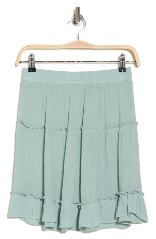 Shop Elan Smocked Tiered Cover-up Skirt In Teal Light