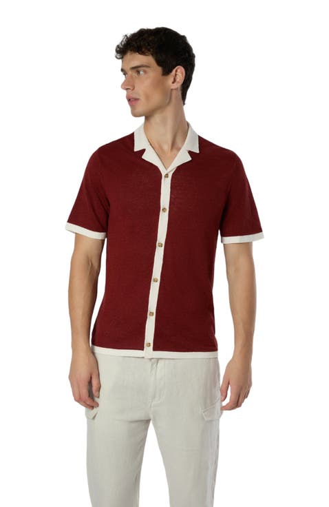 Linen Knit Camp Shirt