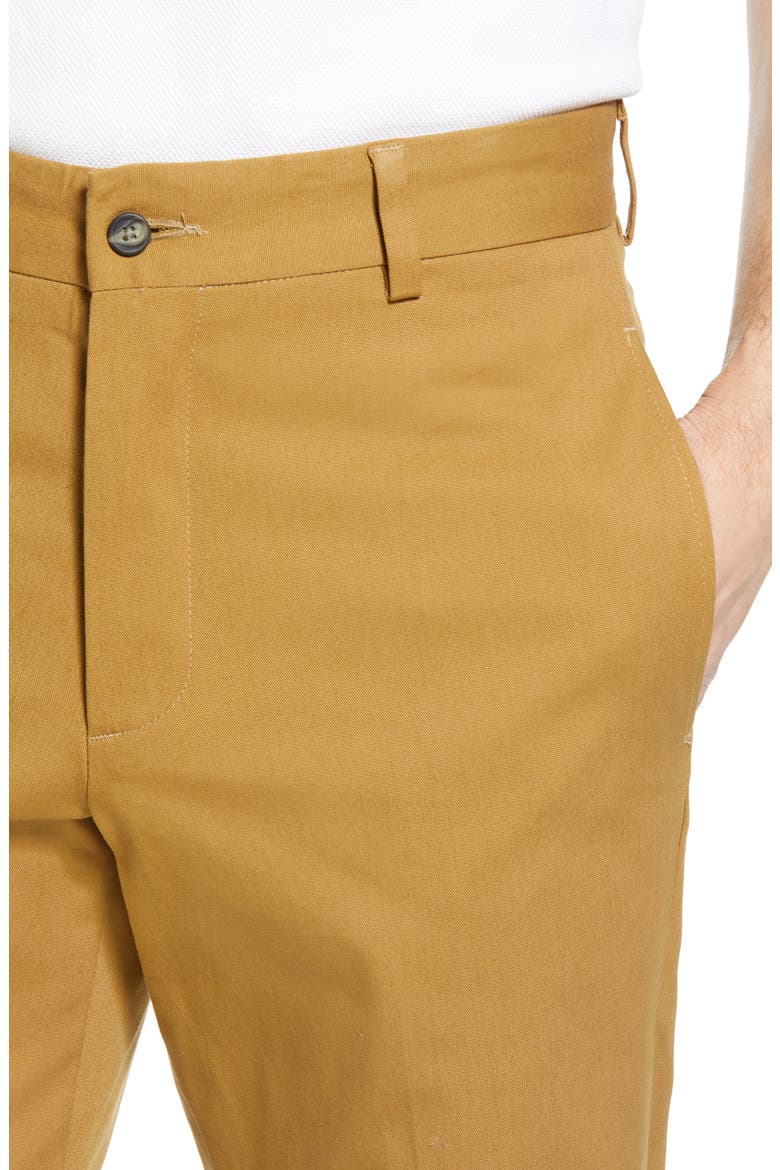 Charleston Khakis Flat Front Stretch Canvas Pants, Alternate, color, BRITISH TAN