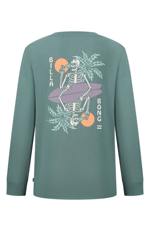 Billabong Kids' Skelly Card Long Sleeve T-shirt In Blue