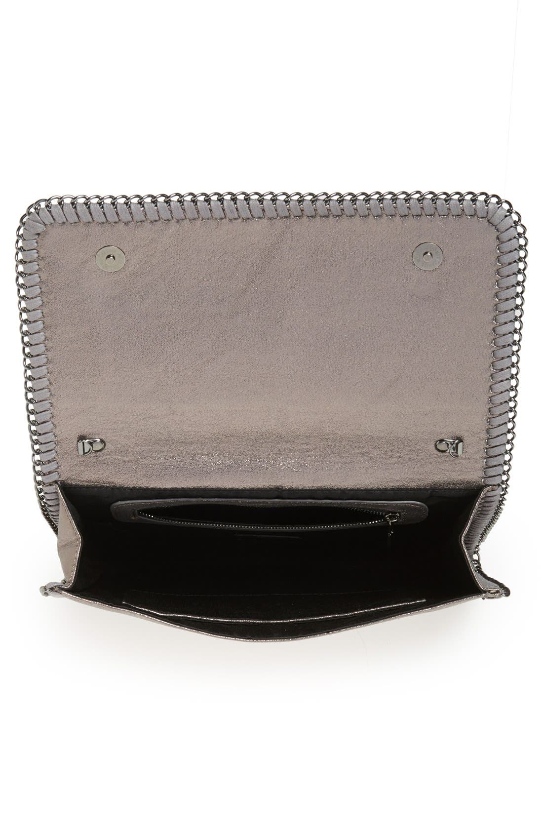 Phase 3 'Metallic Chain' Foldover Clutch, Alternate, color, 