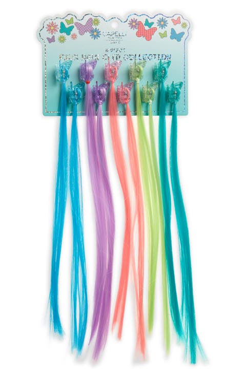 Kids' Assorted 10-Pack Hair Extension Butterfly Clips