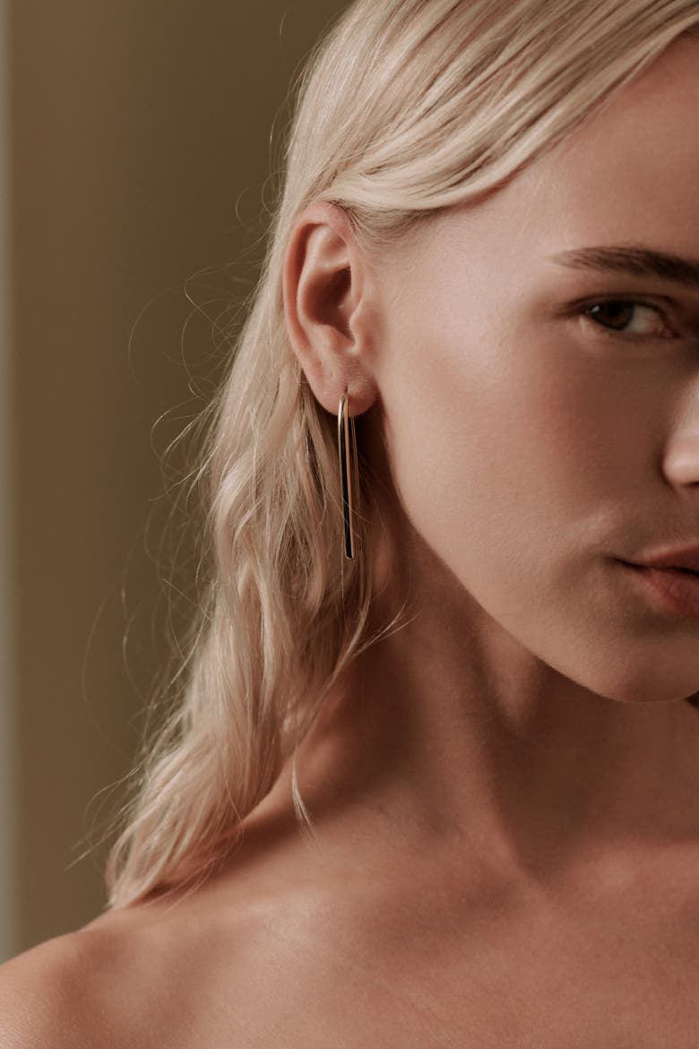 Mimi Pin Earrings, Alternate, color, Recycled Gold Vermeil