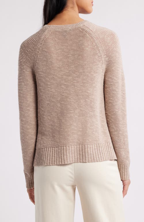 Eileen Fisher Raglan Sleeve Sweater In Wheat