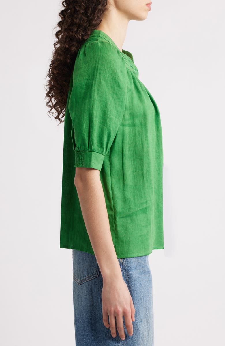 Boden Stitched Yoke Linen Top, Alternate, color, 