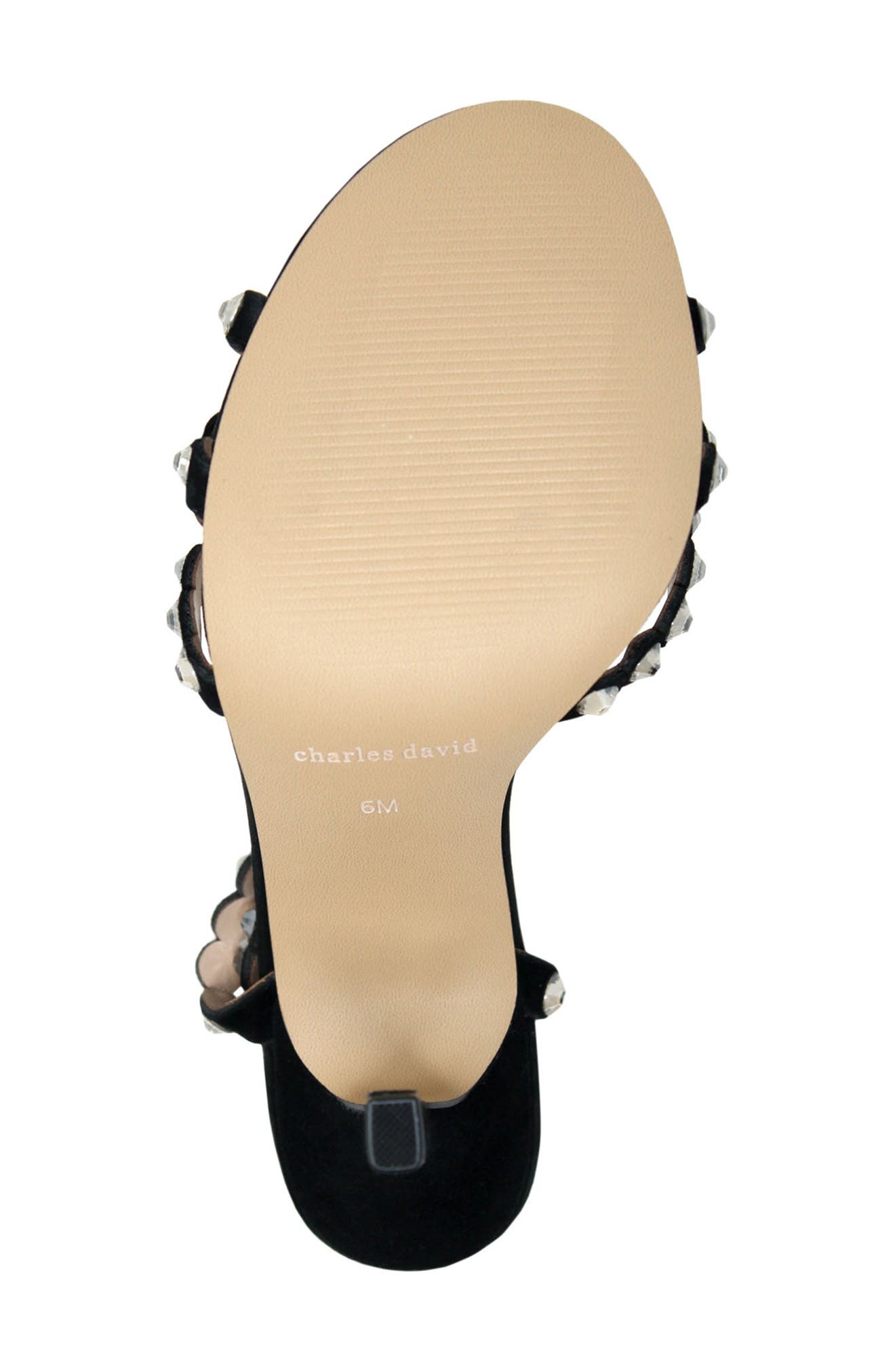 Charles David Penelope Embellished Suede Stiletto Sandal, Alternate, color, 