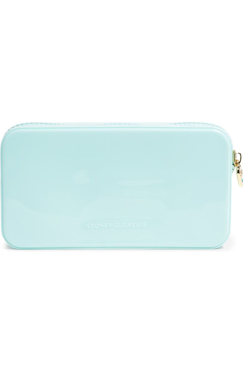 Stoney Clover Lane Small Glitter Clear Pouch, Alternate, color, Sky