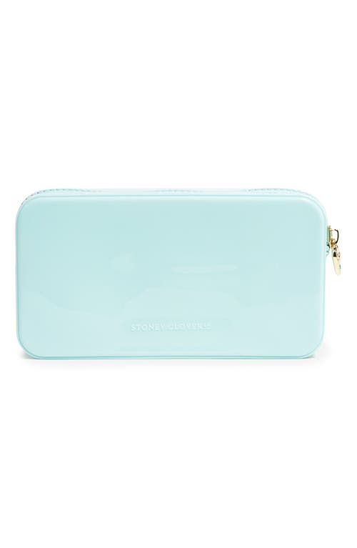 Stoney Clover Lane Small Glitter Clear Pouch In Blue