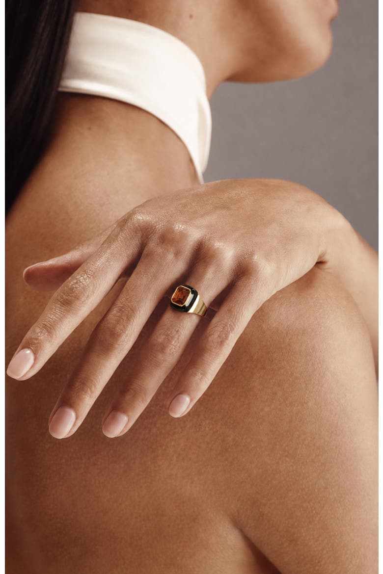 Roman Night Ring, Alternate, color, Brown & Gold