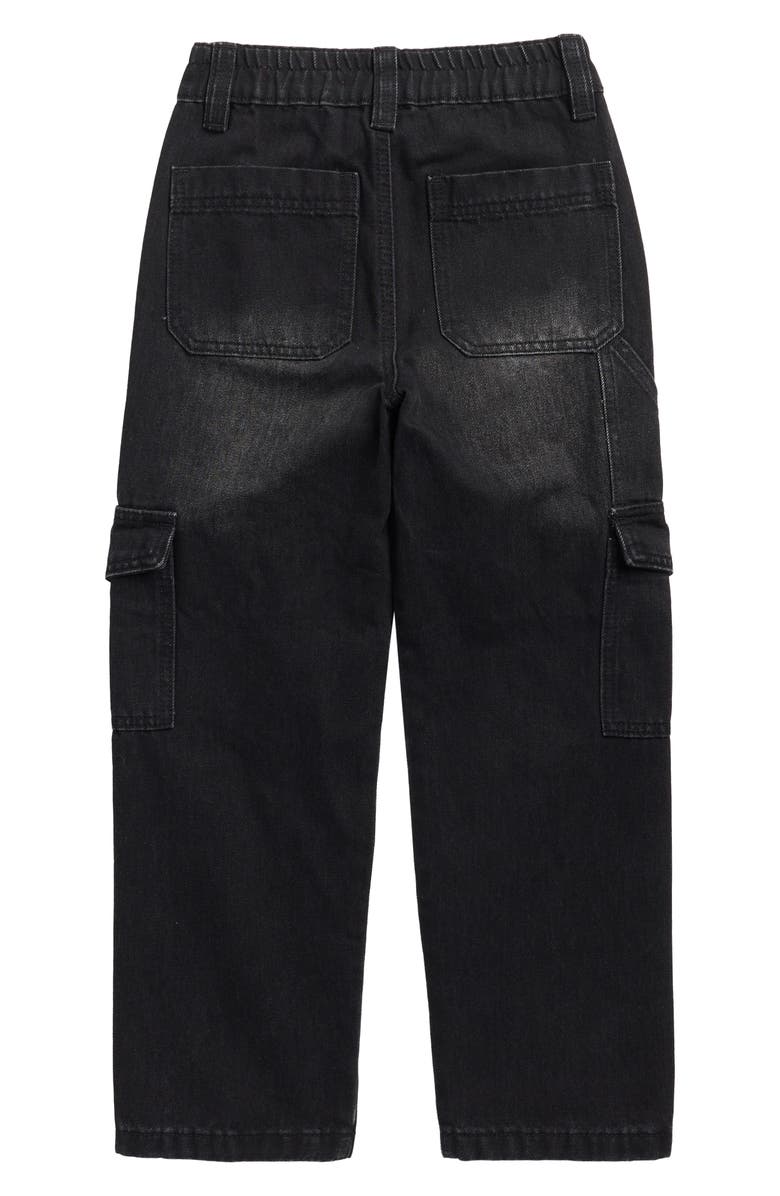 BLANKNYC Kids' Cargo Denim Jeans, Alternate, color, Washed Black