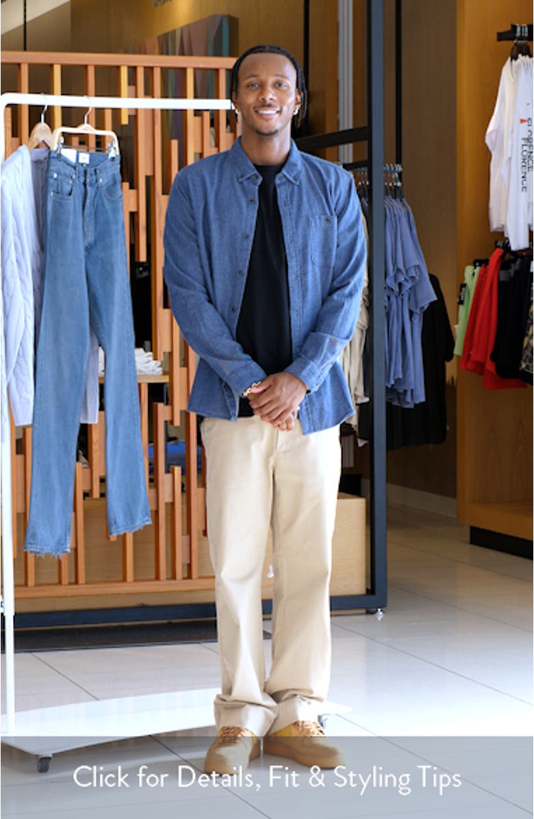 Scholar Organic Cotton Chambray Button-Down Shirt, sales video thumbnail