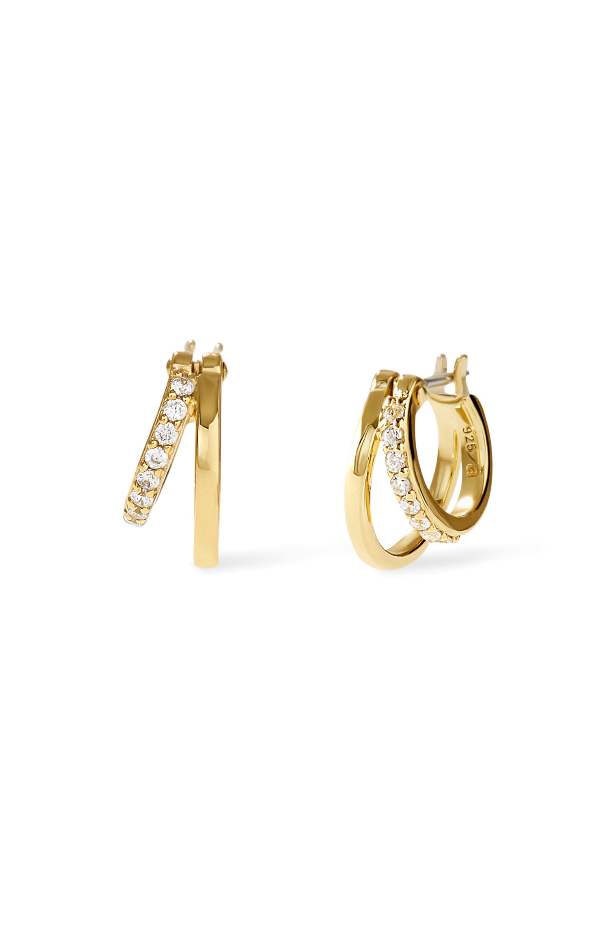 Ana Luisa Double Hoop Earrings - Toda Mini - Gold
