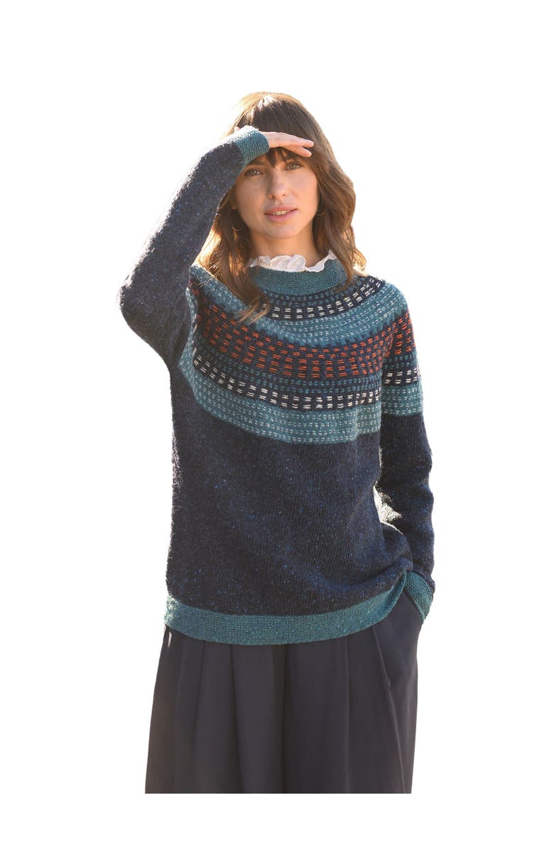 Celtic & Co. Float Stitch Yoke Donegal Sweater, Main, color, 