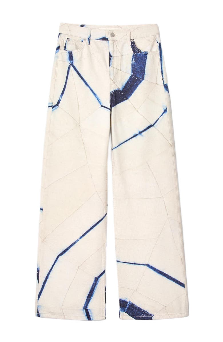 SANDRO Wide-leg striped jeans, Alternate, color,