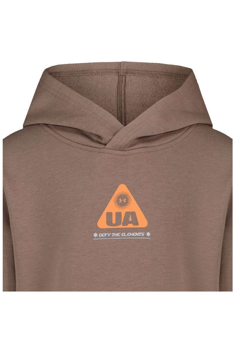 Kids' UA Defy Elements Graphic Hoodie, Alternate, color, DESERT TAUPE